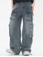 Y2K Retro Cargo Denim Pant